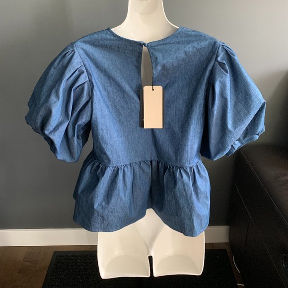 Selected Femme Flowy-Sleeved Blouse - Picture 2 of 4